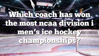 Which coach has won the most ncaa division i men’s ice hockey championships?