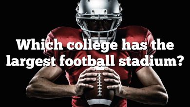 Which college has the largest football stadium?