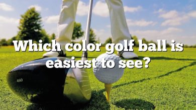 Which color golf ball is easiest to see?