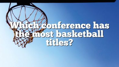 Which conference has the most basketball titles?