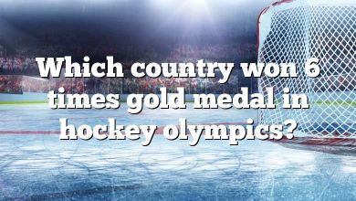 Which country won 6 times gold medal in hockey olympics?