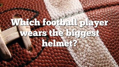 Which football player wears the biggest helmet?