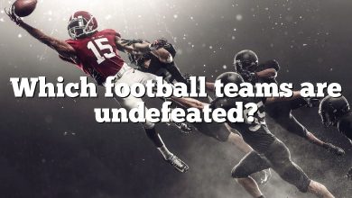 Which football teams are undefeated?