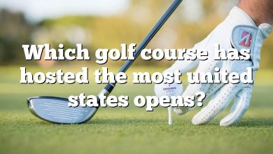 Which golf course has hosted the most united states opens?