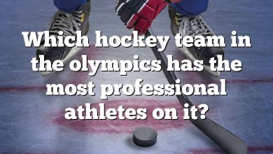 Which hockey team in the olympics has the most professional athletes on it?