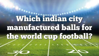 Which indian city manufactured balls for the world cup football?