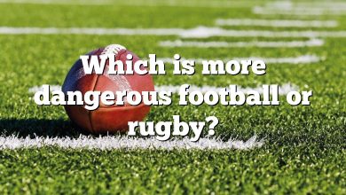 Which is more dangerous football or rugby?