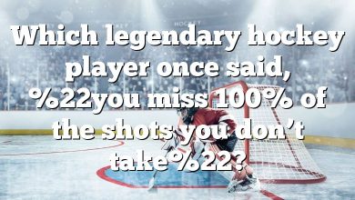 Which legendary hockey player once said, %22you miss 100% of the shots you don’t take%22?