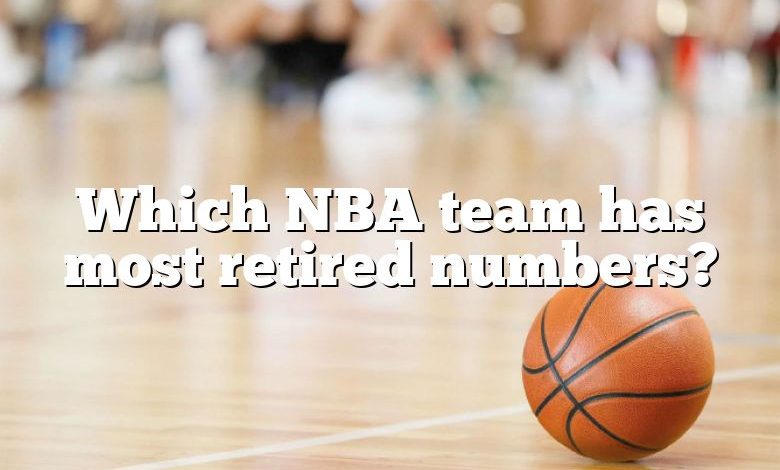 Which NBA team has most retired numbers?