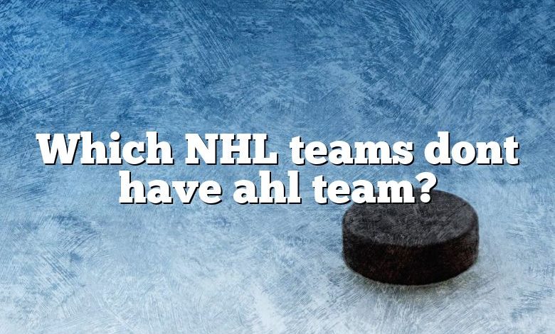 Which NHL teams dont have ahl team?