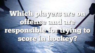 Which players are on offense and are responsible for trying to score in hockey?