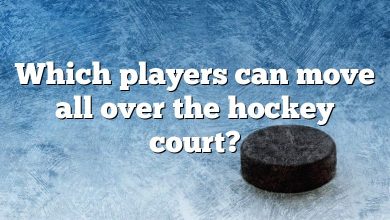 Which players can move all over the hockey court?