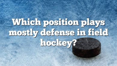 Which position plays mostly defense in field hockey?