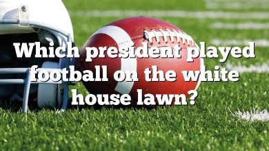 Which president played football on the white house lawn?