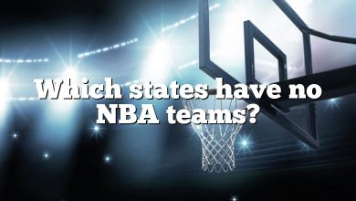 Which states have no NBA teams?