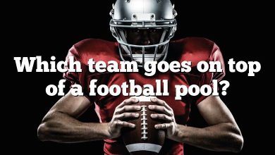 Which team goes on top of a football pool?