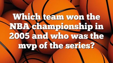 Which team won the NBA championship in 2005 and who was the mvp of the series?