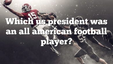 Which us president was an all american football player?