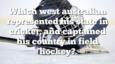 Which west australian represented his state in cricket, and captained his country in field hockey?