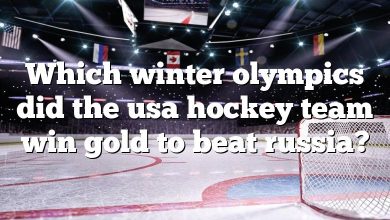 Which winter olympics did the usa hockey team win gold to beat russia?