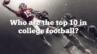 Who are the top 10 in college football?