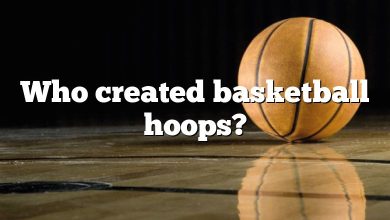 Who created basketball hoops?