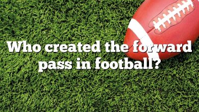 Who created the forward pass in football?