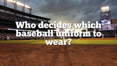 Who decides which baseball uniform to wear?