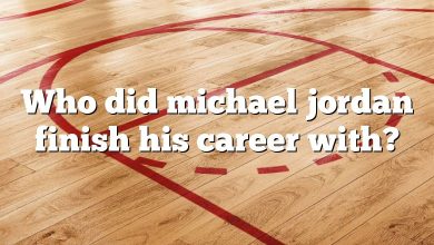 Who did michael jordan finish his career with?