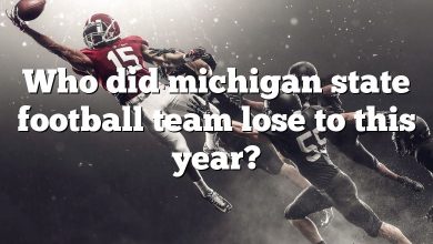 Who did michigan state football team lose to this year?