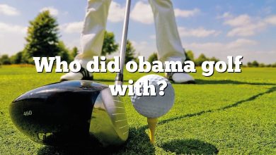 Who did obama golf with?