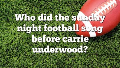 Who did the sunday night football song before carrie underwood?