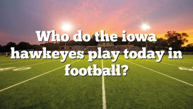 Who do the iowa hawkeyes play today in football?