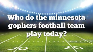 Who do the minnesota gophers football team play today?