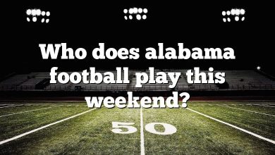 Who does alabama football play this weekend?
