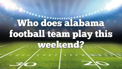 Who does alabama football team play this weekend?