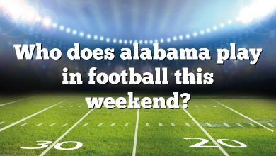 Who does alabama play in football this weekend?