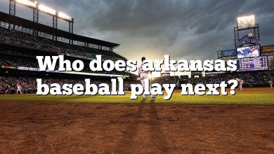 Who does arkansas baseball play next?