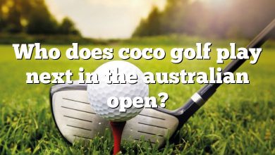 Who does coco golf play next in the australian open?