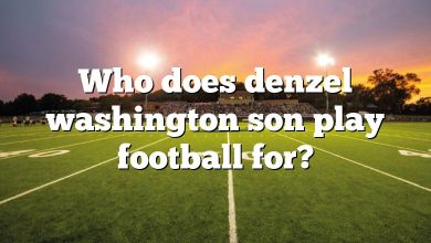 Who does denzel washington son play football for?