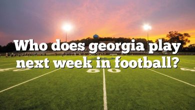 Who does georgia play next week in football?