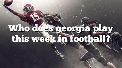 Who does georgia play this week in football?