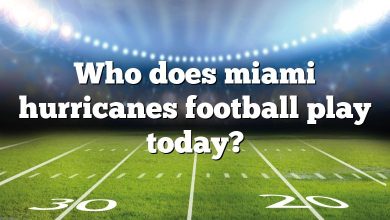 Who does miami hurricanes football play today?