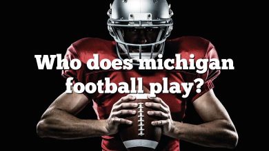 Who does michigan football play?