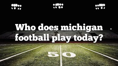 Who does michigan football play today?