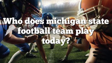 Who does michigan state football team play today?