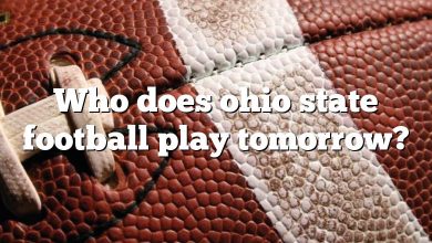 Who does ohio state football play tomorrow?