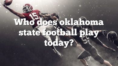 Who does oklahoma state football play today?