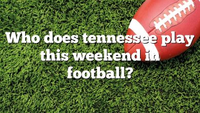 Who does tennessee play this weekend in football?