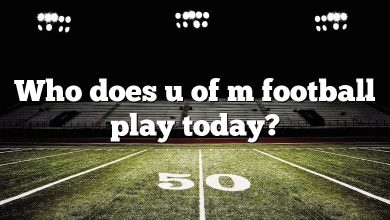 Who does u of m football play today?